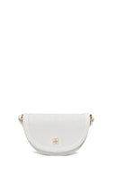 Woman White Long-Strap Printed Mini Crossbody Bag | Derimod