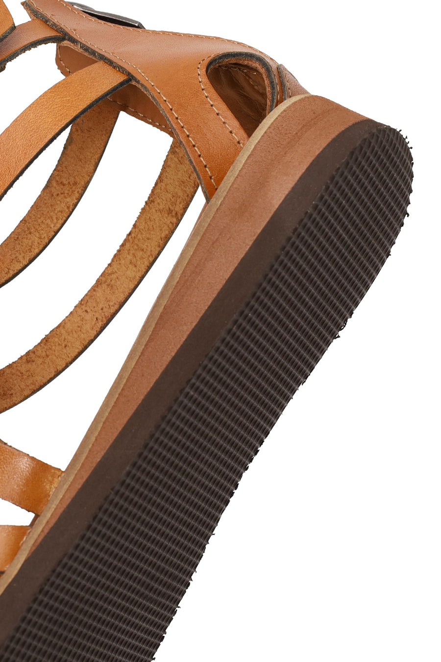 Woman Tan Ankle-Buckle Leather Bodrum Sandal