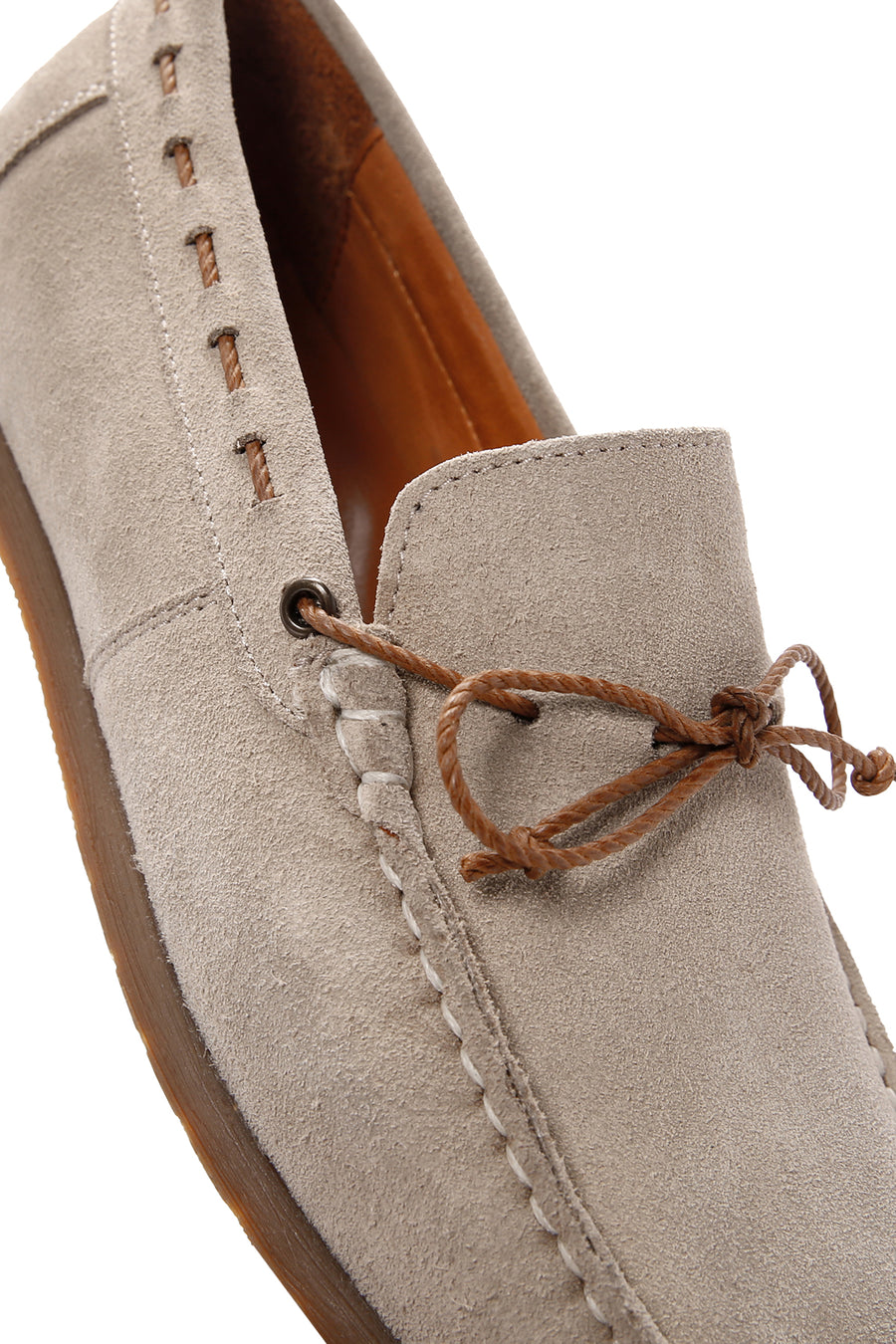 Erkek Bej Süet Deri Casual Loafer