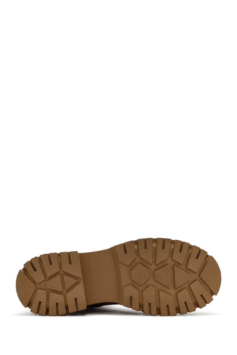 Women's Camel Zippered Nubuck Leather Combat Boots