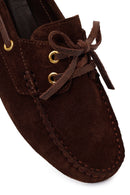 Woman Brown Suede Loafer | Derimod