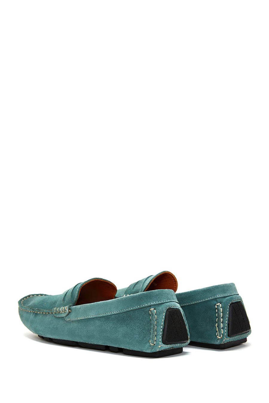 Erkek Mavi Süet Deri Casual Loafer