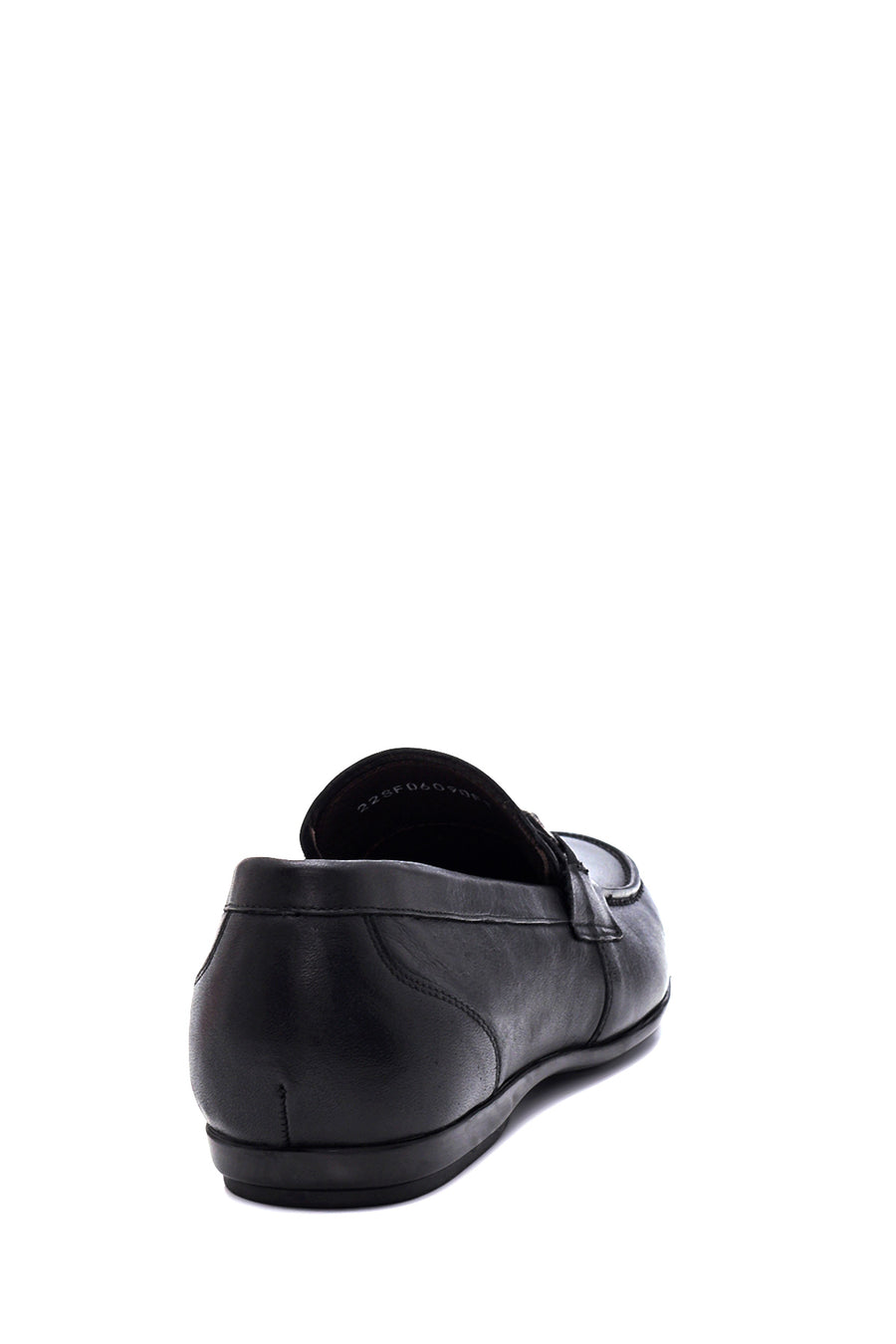 Erkek Siyah Deri Tokalı Casual Loafer