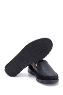 Women's Leather Glitter Detailed Loafer | Derimod