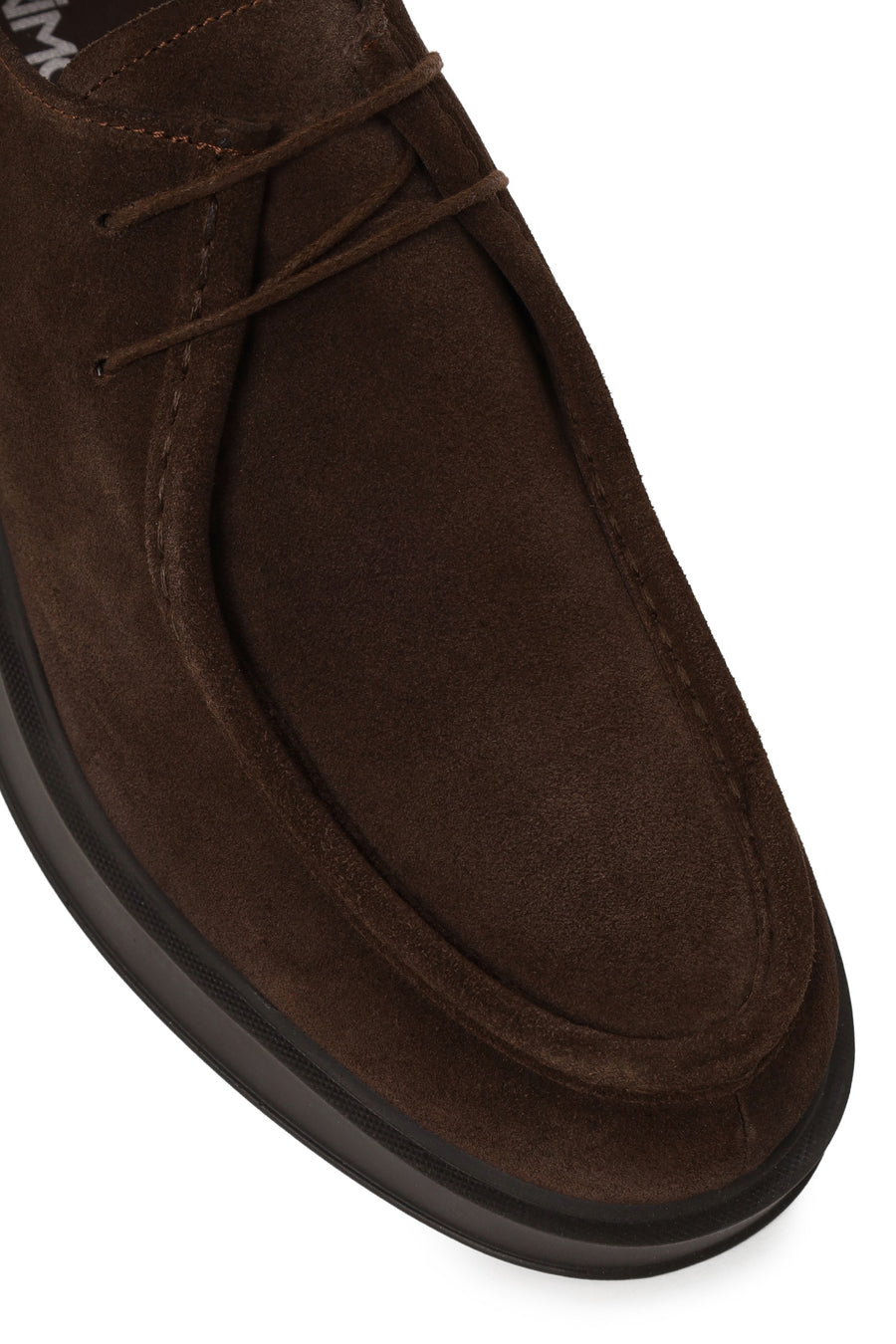 Male Brown Lace-Up Thick-Soled Suede Casual Shoes