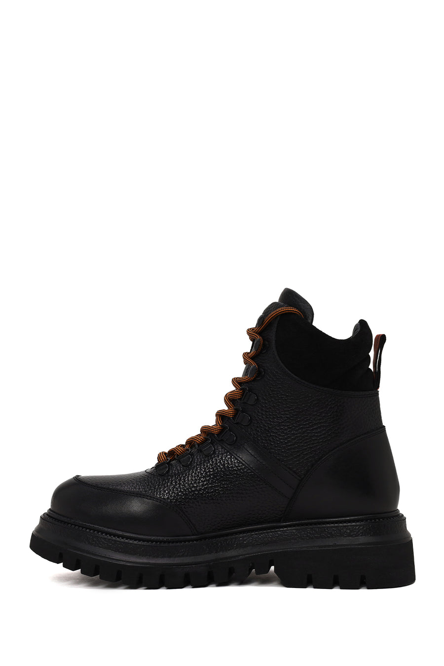 Harley Davidson Male Black Stein Lace-Up Thick-Sole Leather Combat Boots