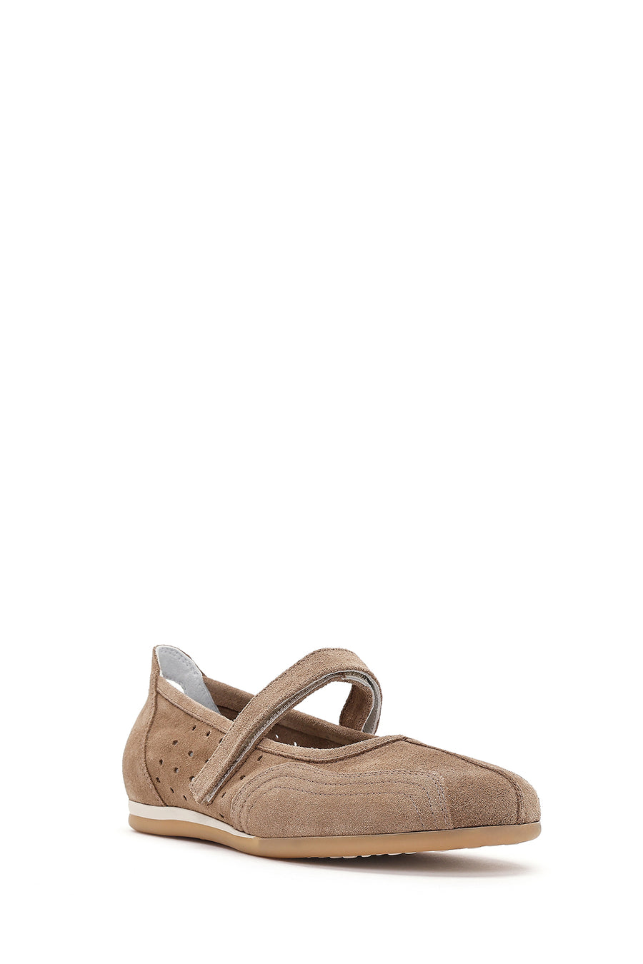 Women's Mink Banded Suede Leather Ballerinas