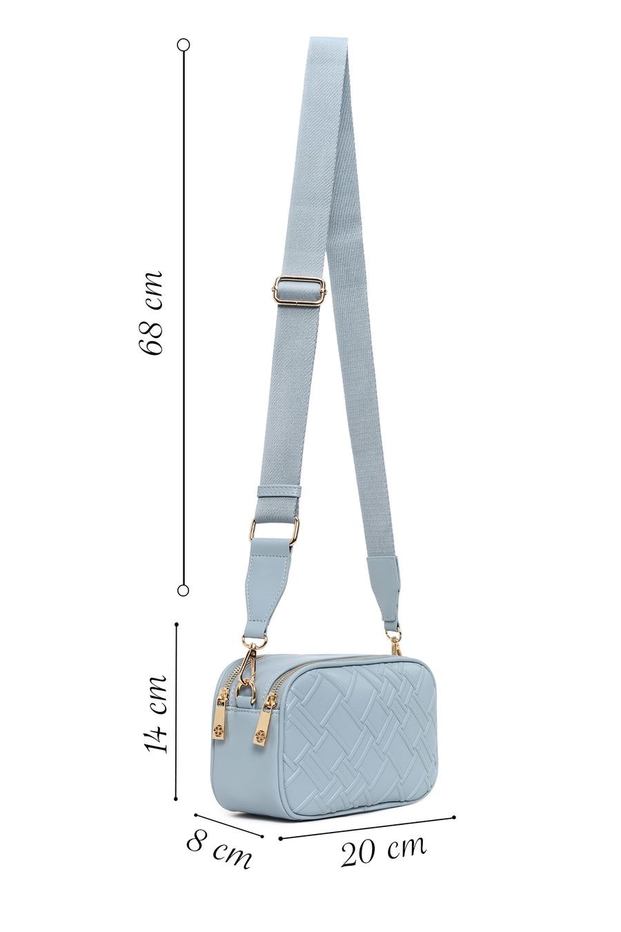 Woman Blue Printed Crossbody Bag