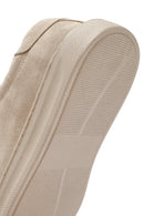 Women's Beige Lace-Up Suede Leather Sneaker | Derimod
