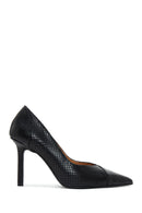 Women's Black Patterned Stiletto | Derimod