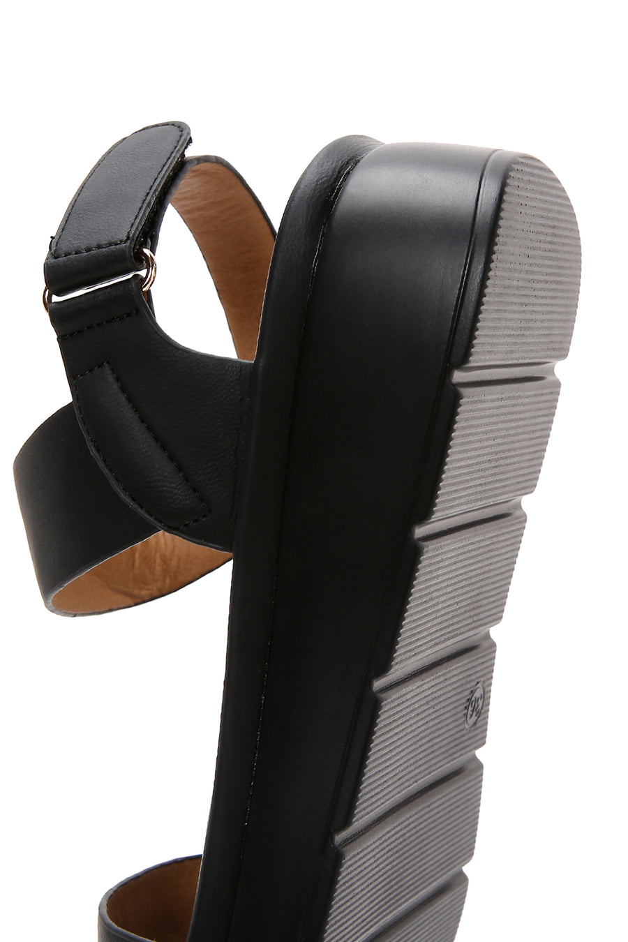 Women's Black Thick Sole Comfort Sandals