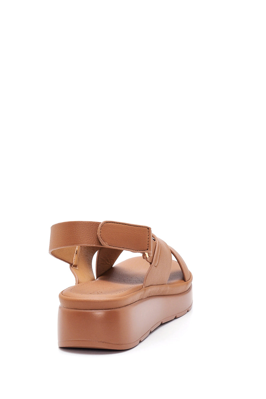 Women's Tan Thick Sole Comfort Sandals