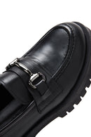 Women's Leather Buckle Loafer | Derimod
