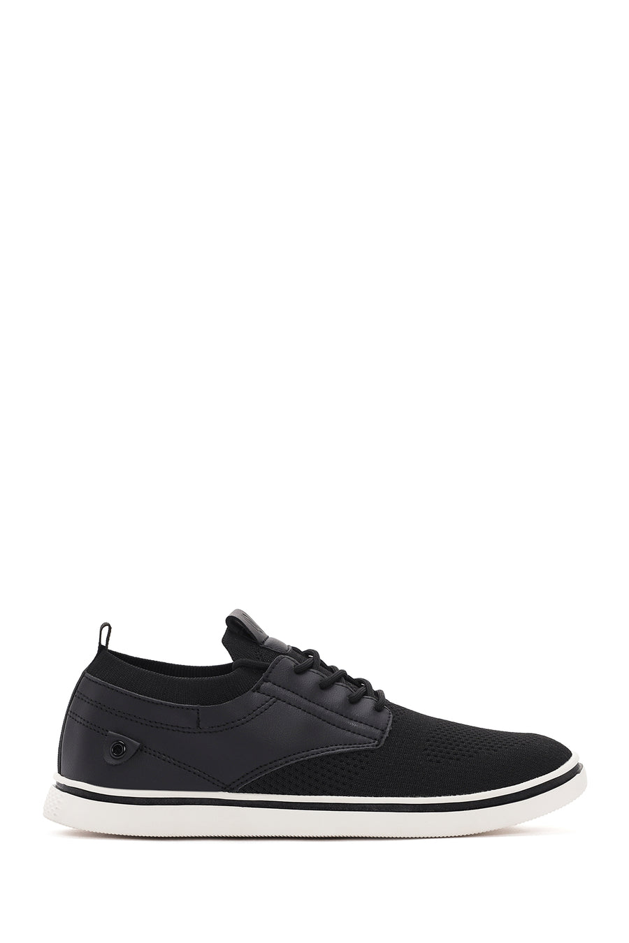 Men's Black Lace-Up Fabric Sneakers 24SFD60076F | Derimod