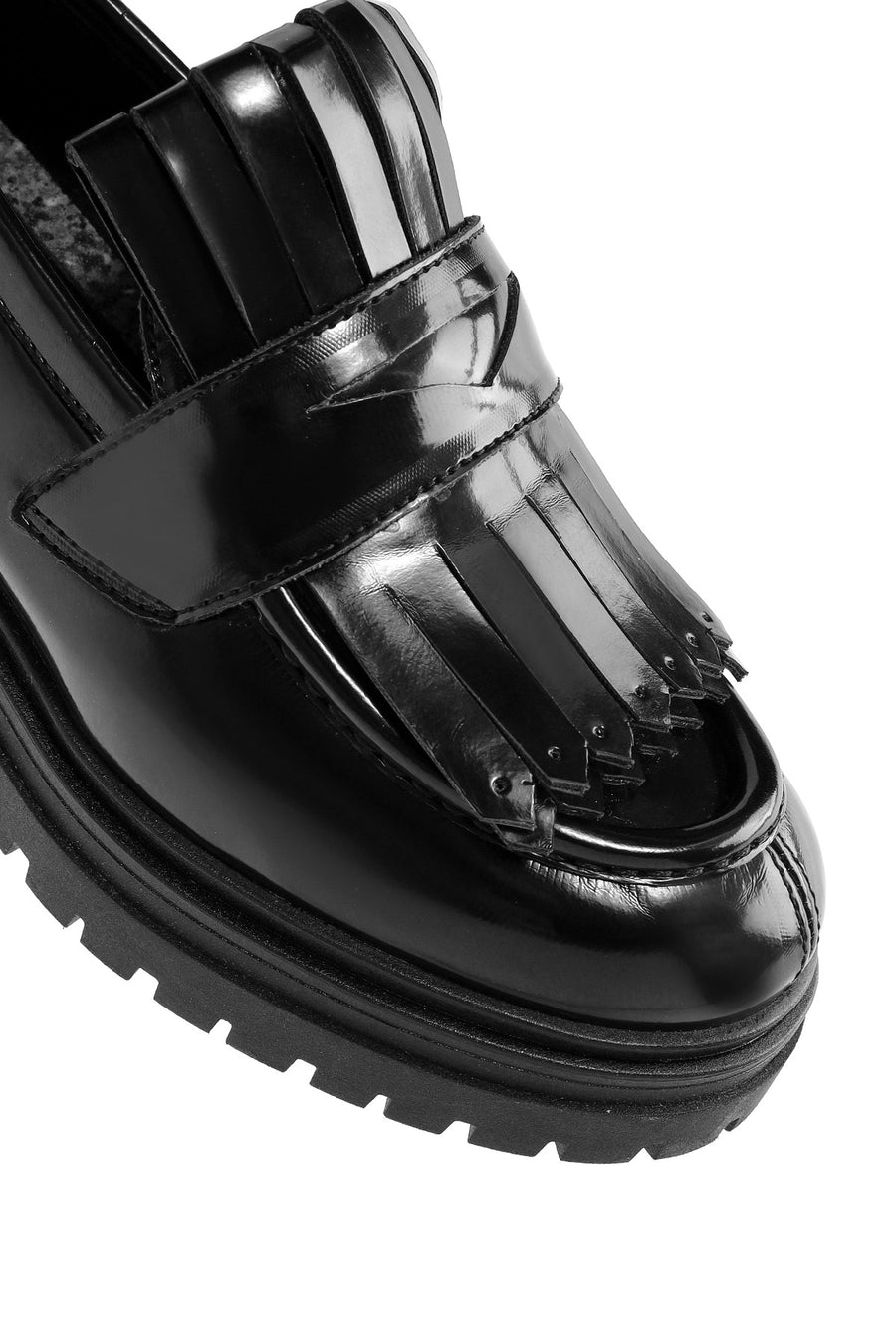 ACBC x Derimod Kadın Siyah Kalın Tabanlı Maskülen Loafer