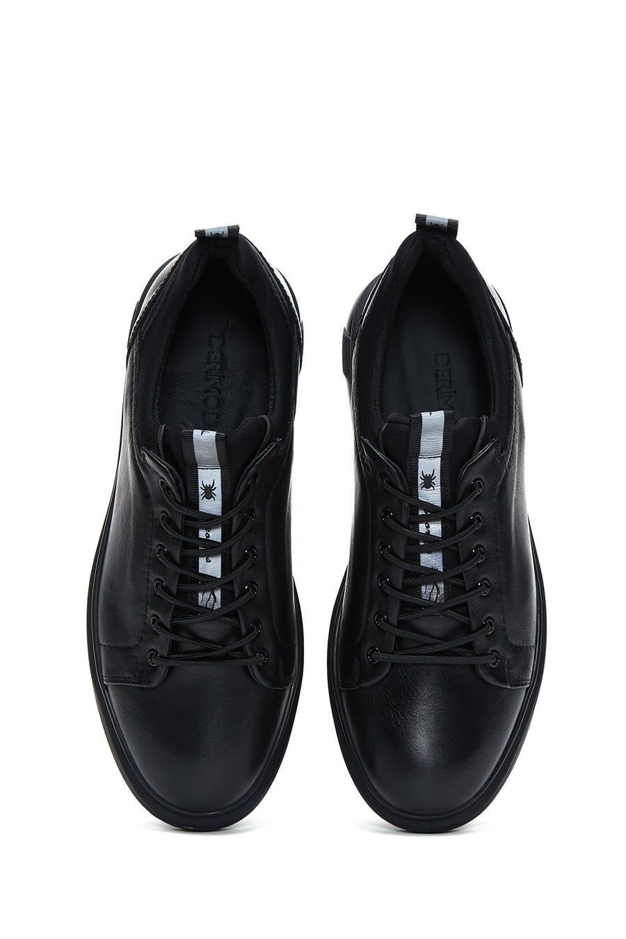 Men's Black Leather Casual Sneaker