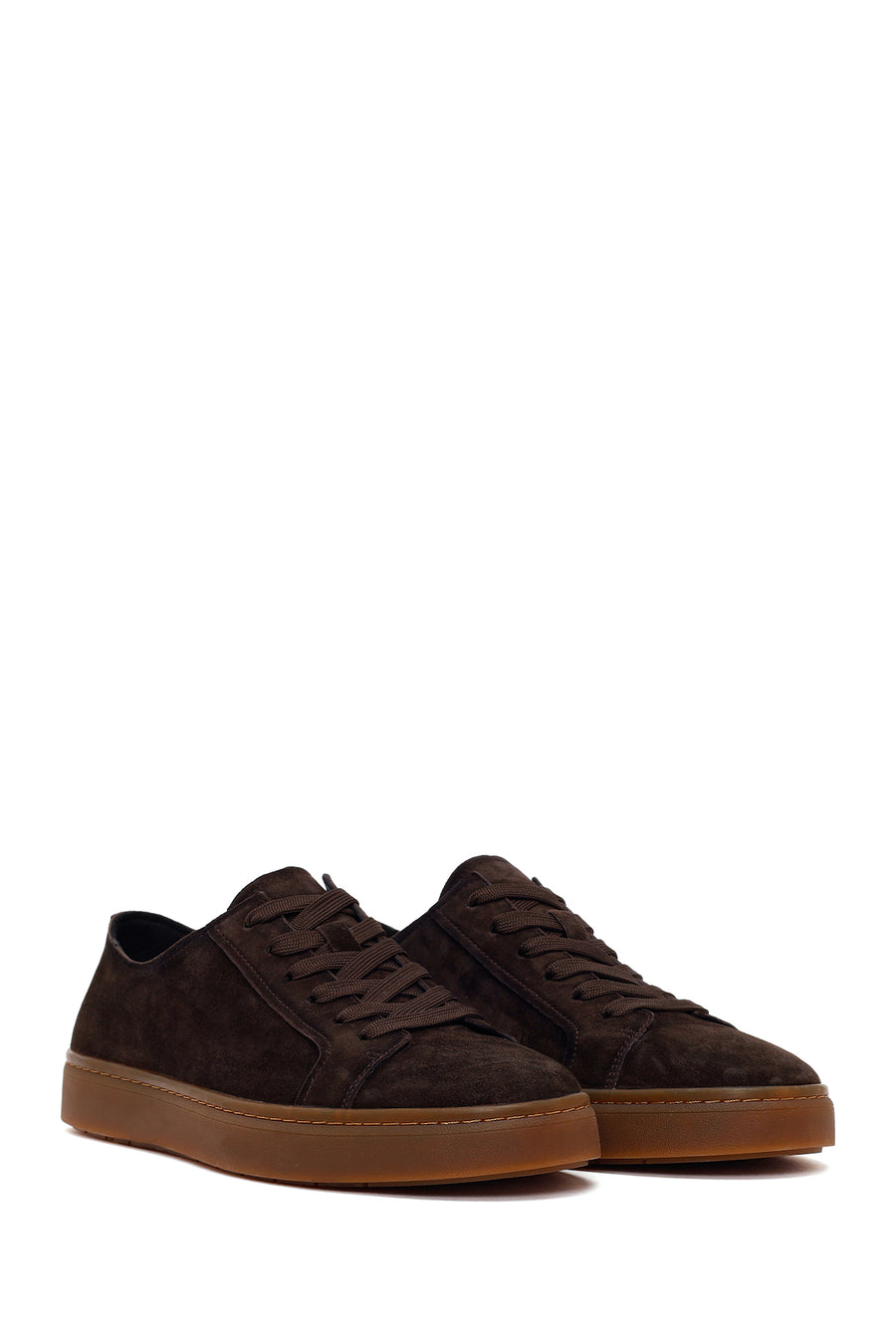 Male Brown Lace-Up Suede Leather Sneaker
