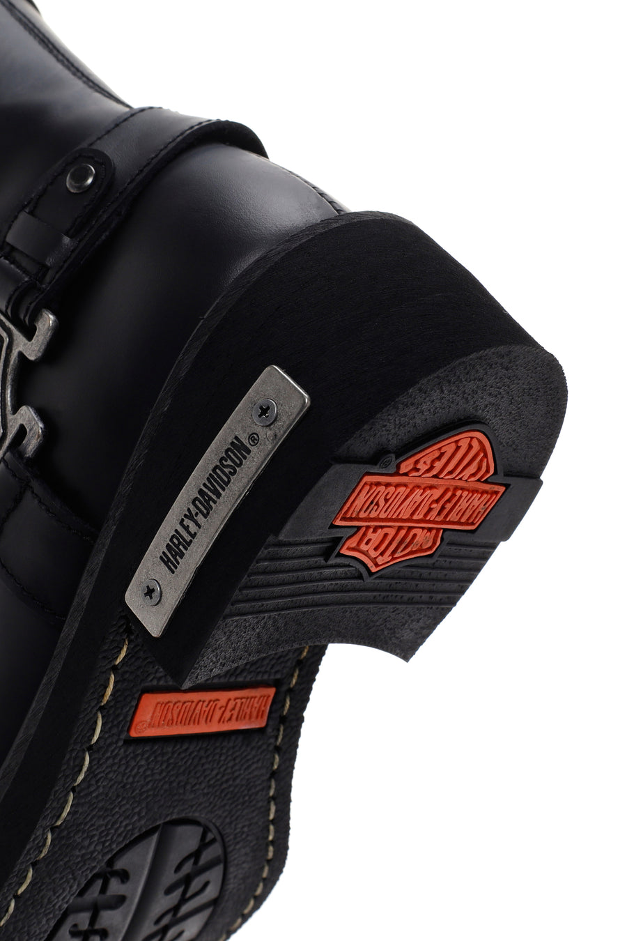 Harley Davidson Erkek Siyah Estes Fermuarlı Deri Bot