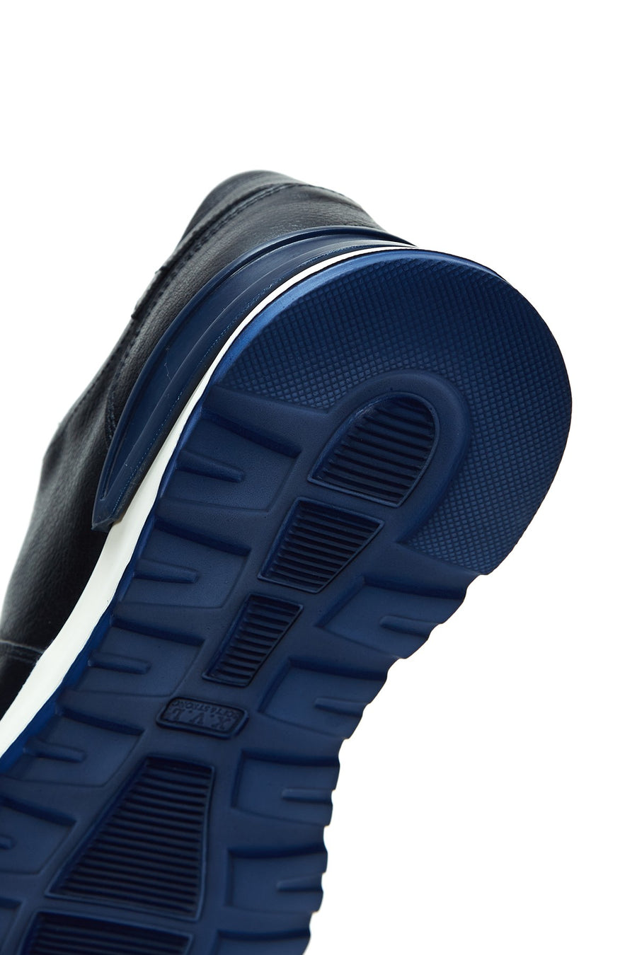 Erkek Lacivert Deri Sneaker