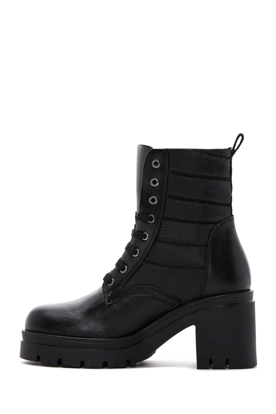 Women's Black Thick Heeled Boots