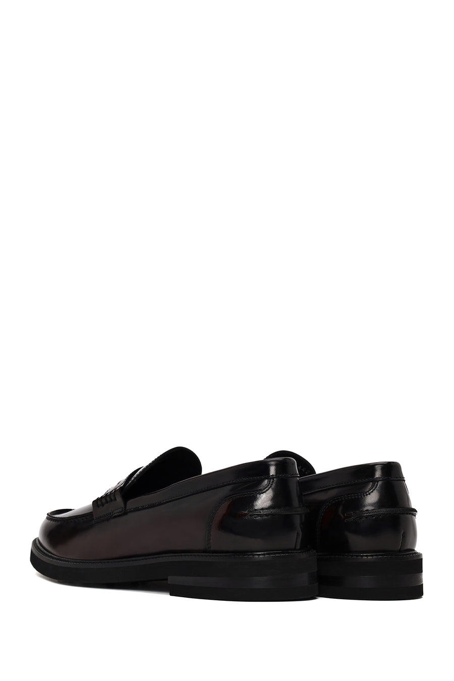 Male Burgundy Leather Casual Loafer