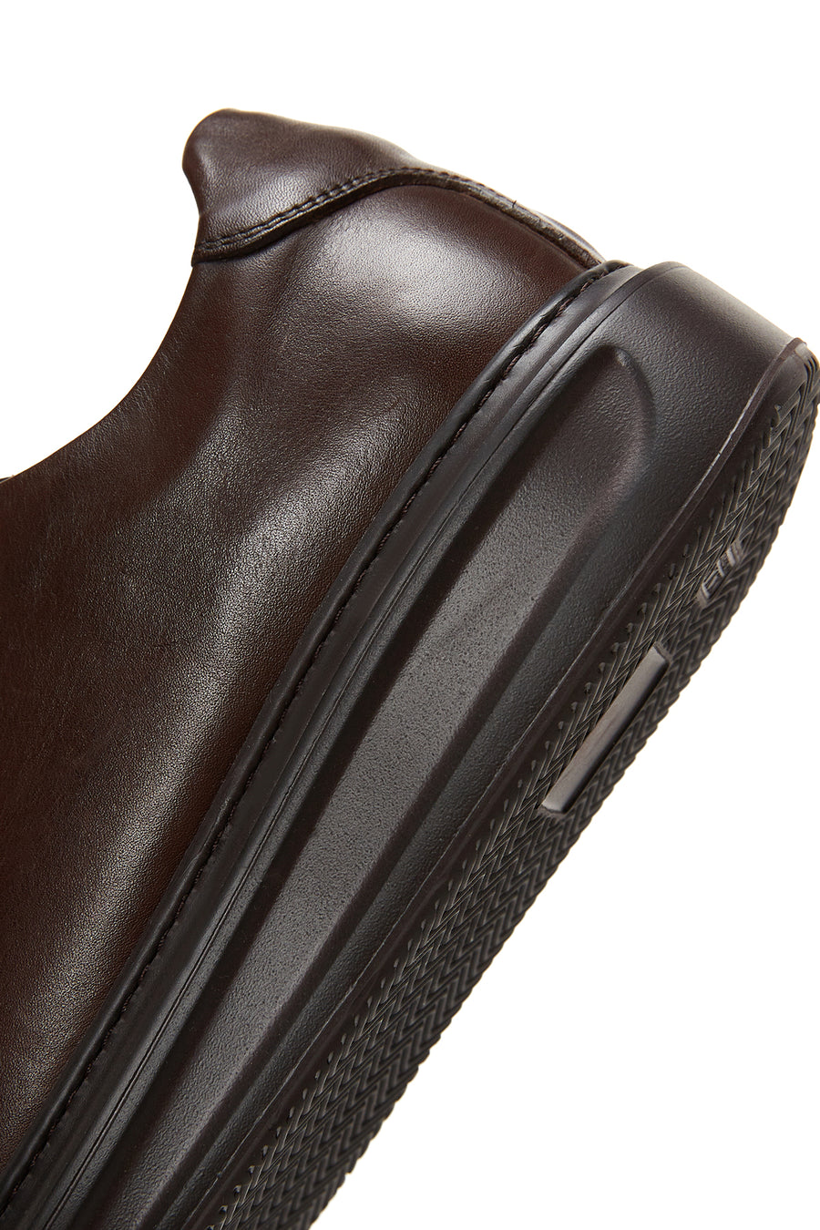 Men's Brown Leather Thick Sole Sneaker