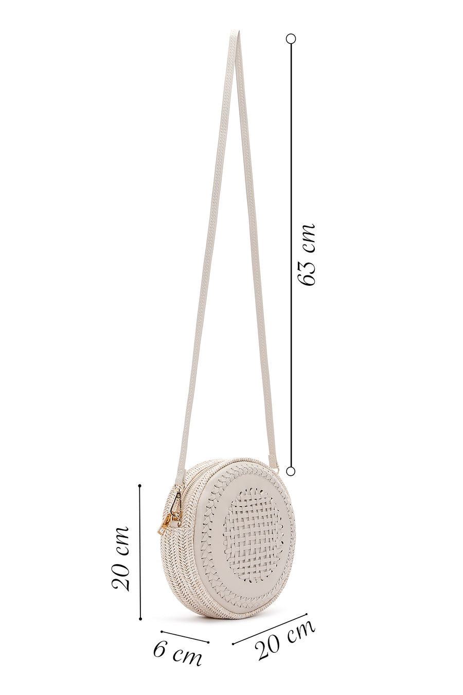 Women's White Long Strap Crossbody Bag