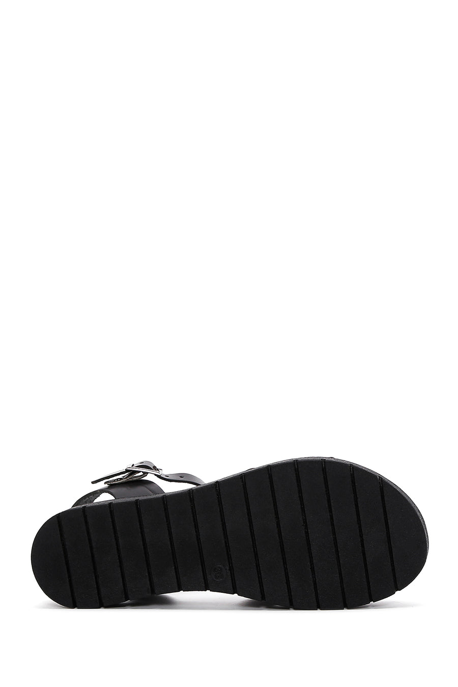 Women's Black Leather Bodrum Sandals