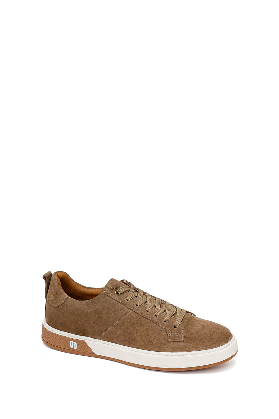 Erkek Bej Bağcıklı Süet Deri Sneaker