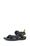 Geox Men's Navy Blue U Terreno + Grip B Te + Nbk Sy Double Strap Fabric Sandals | Derimod