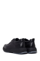 Male Black Lace-Up Thick-Soled Leather Casual Sneaker | Derimod
