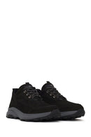 Male Black Lace-Up Thick-Soled Nubuck Leather Casual Sneaker | Derimod