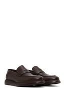 Erkek Kahverengi Deri Casual Loafer | Derimod
