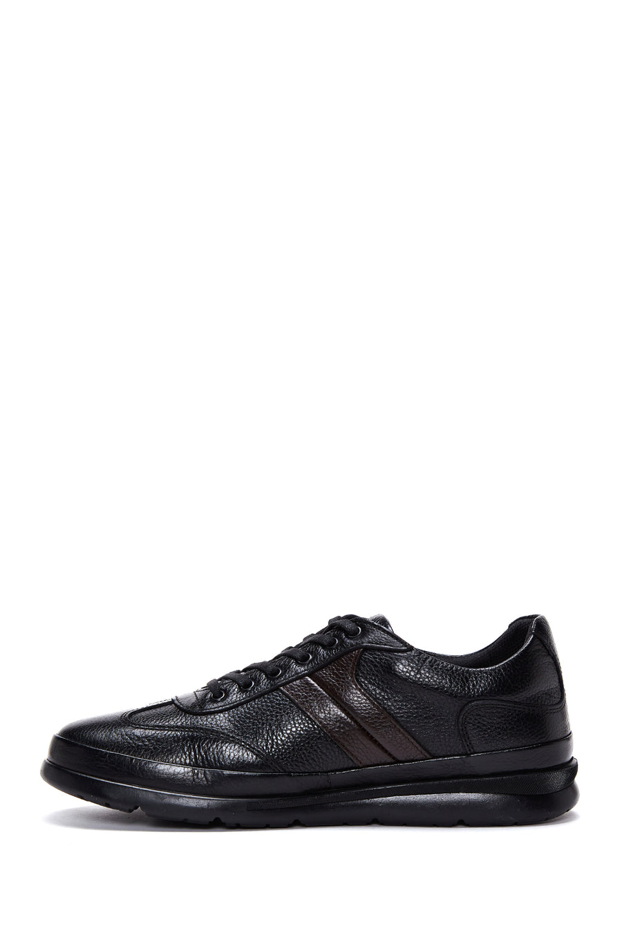 Men's Black Leather Sneaker
