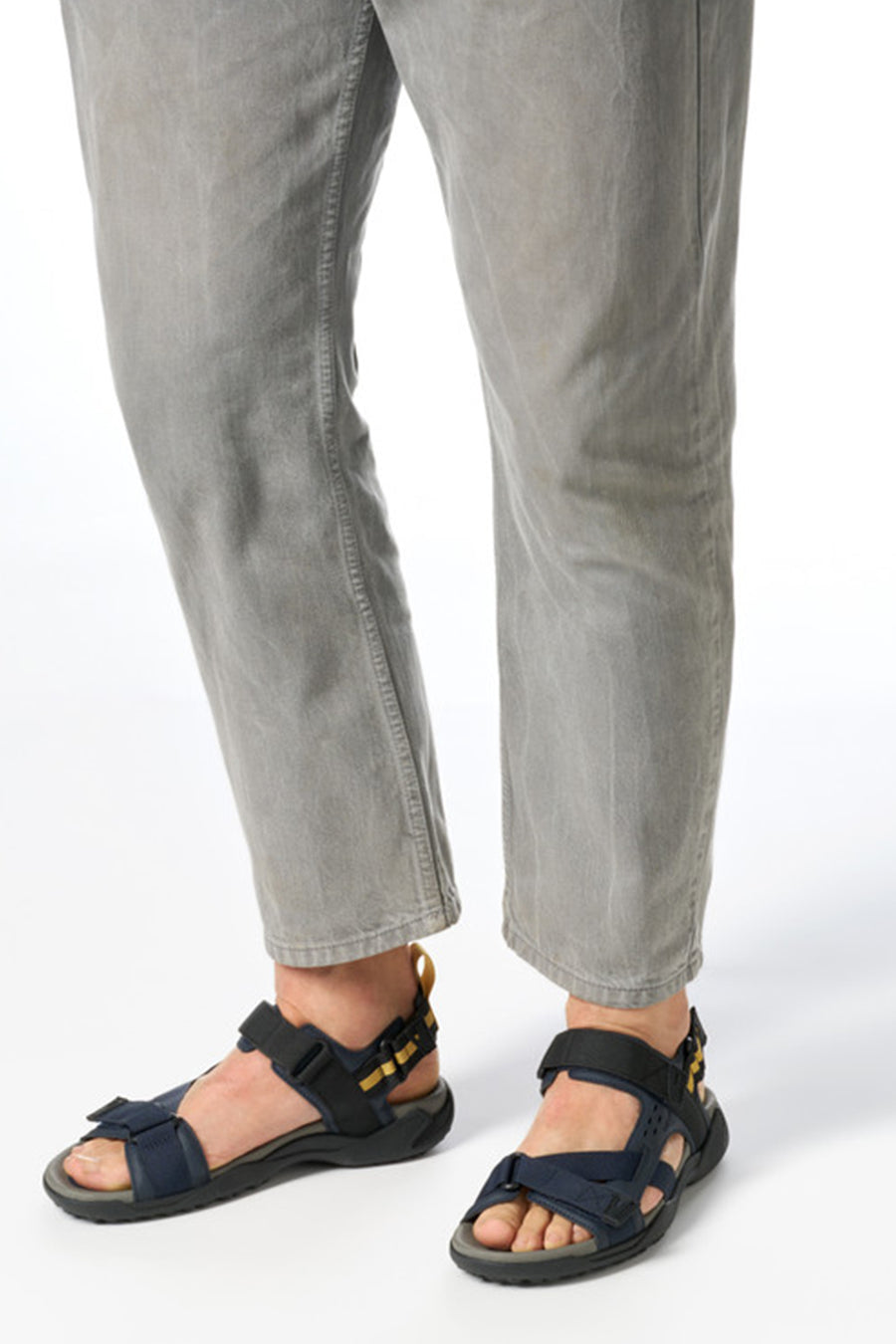 Geox Men's Navy Blue U Terreno + Grip B Te + Nbk Sy Double Strap Fabric Sandals