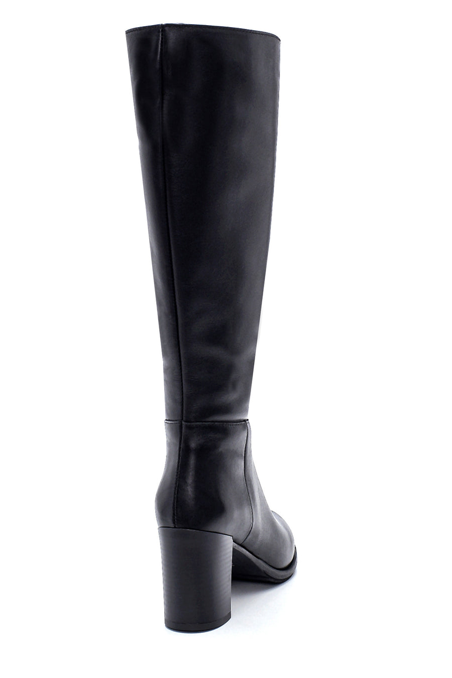 Women's Leather Zippered Heeled Boots