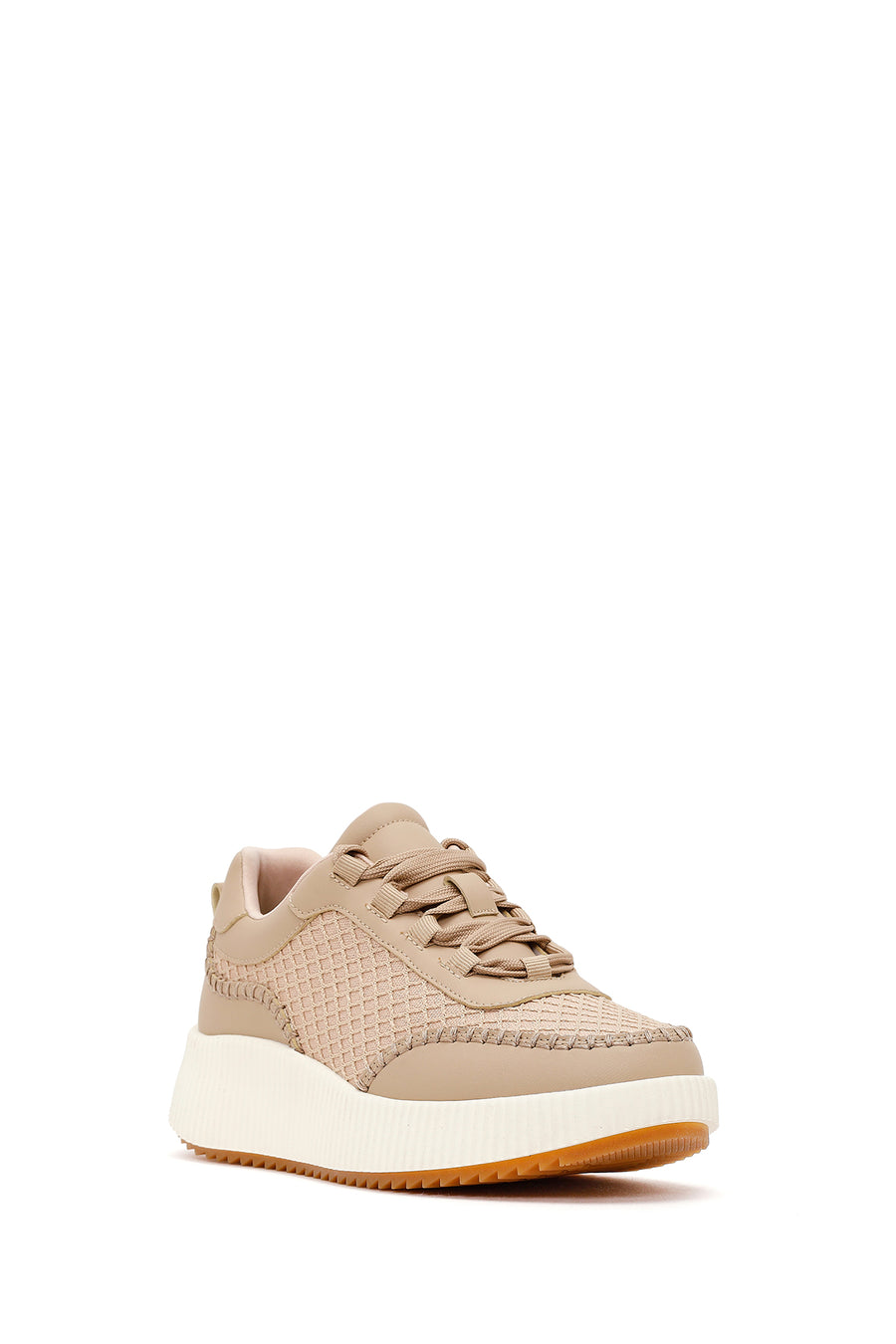 Kadın Bej Kalın Tabanlı Sneaker