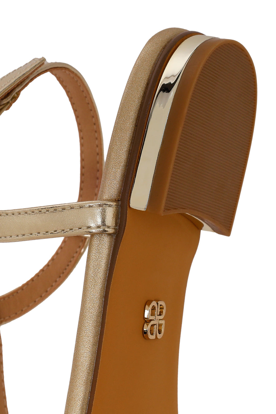 Woman Gold Metallic Toe-Post Sandal