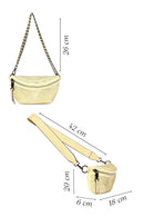 Woman Yellow Chain Strap Crossbody Bag | Derimod