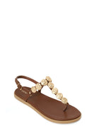 Woman Brown Buckled Flip-Flop Sandal | Derimod