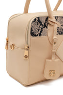 Woman Cream Long Strap Printed Shoulder Bag | Derimod