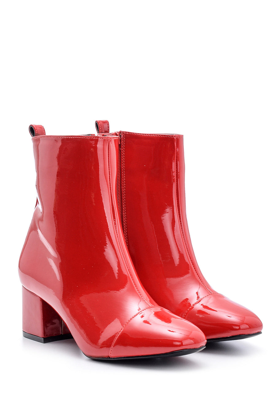 Women's Heeled Patent Leather Boots