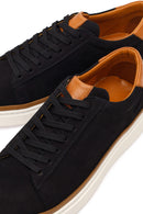 Male Black Lace-Up Nubuck Leather Sneaker | Derimod