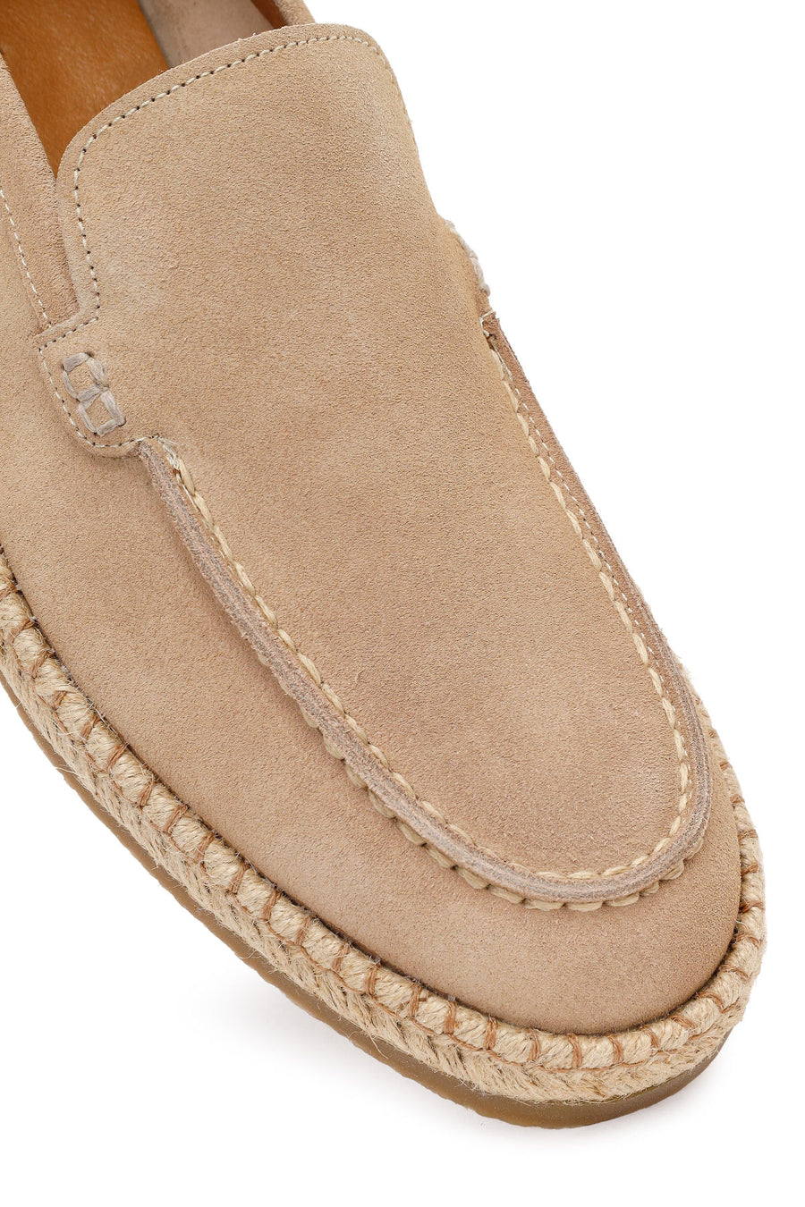 Erkek Bej Süet Deri Casual Loafer