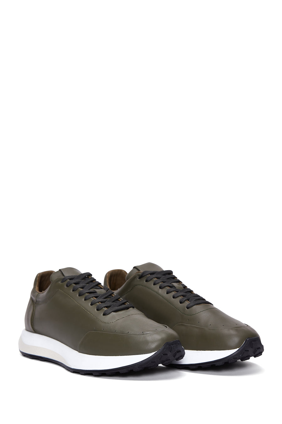 Erkek Yeşil Deri Sneaker