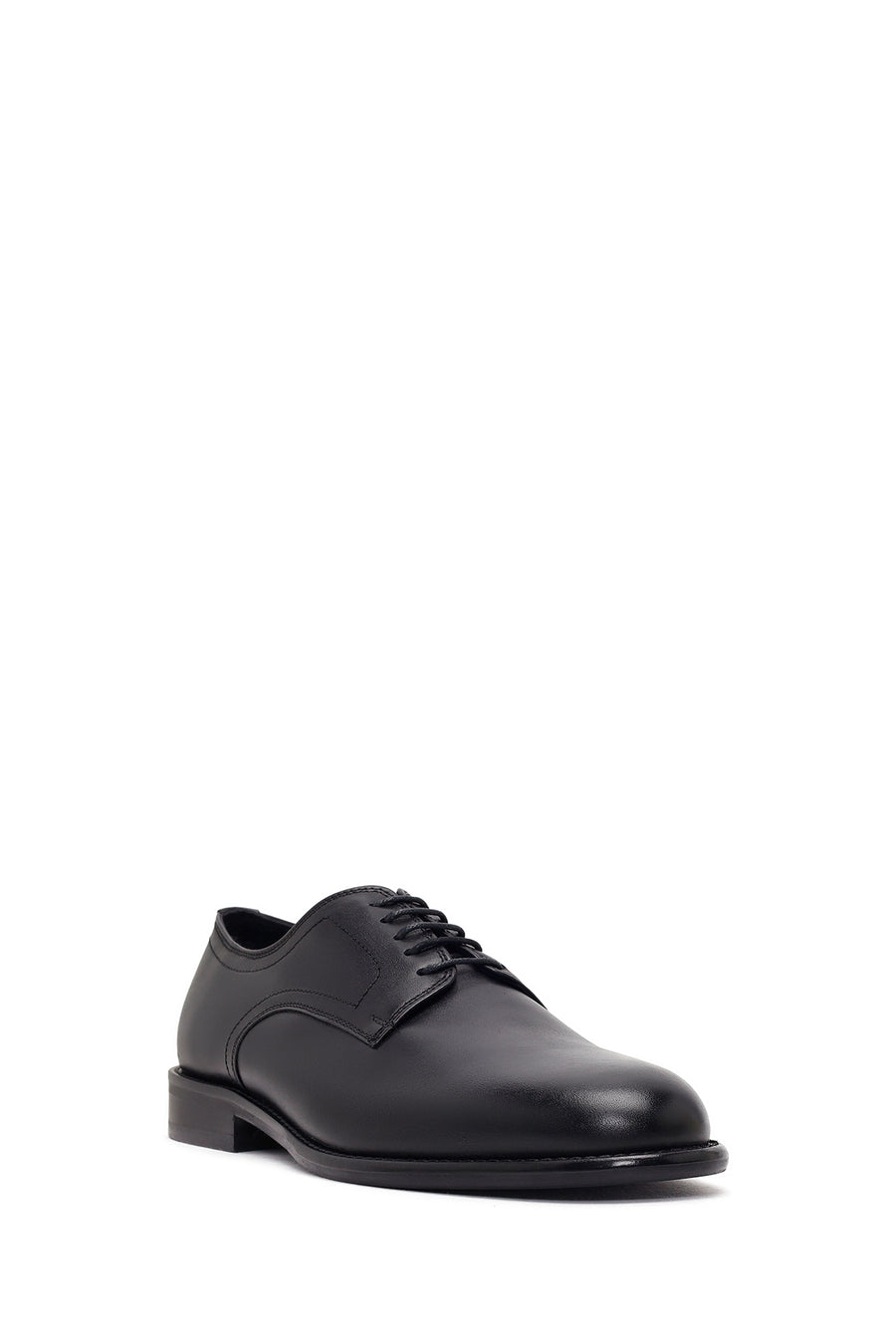 Men's Black Laced Leather Classic Shoes