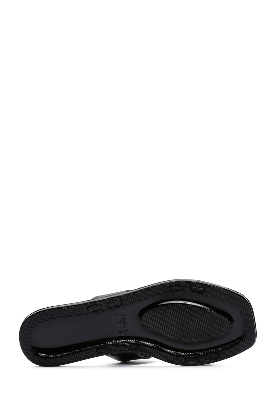 Women's Black Jelly Stone Slippers