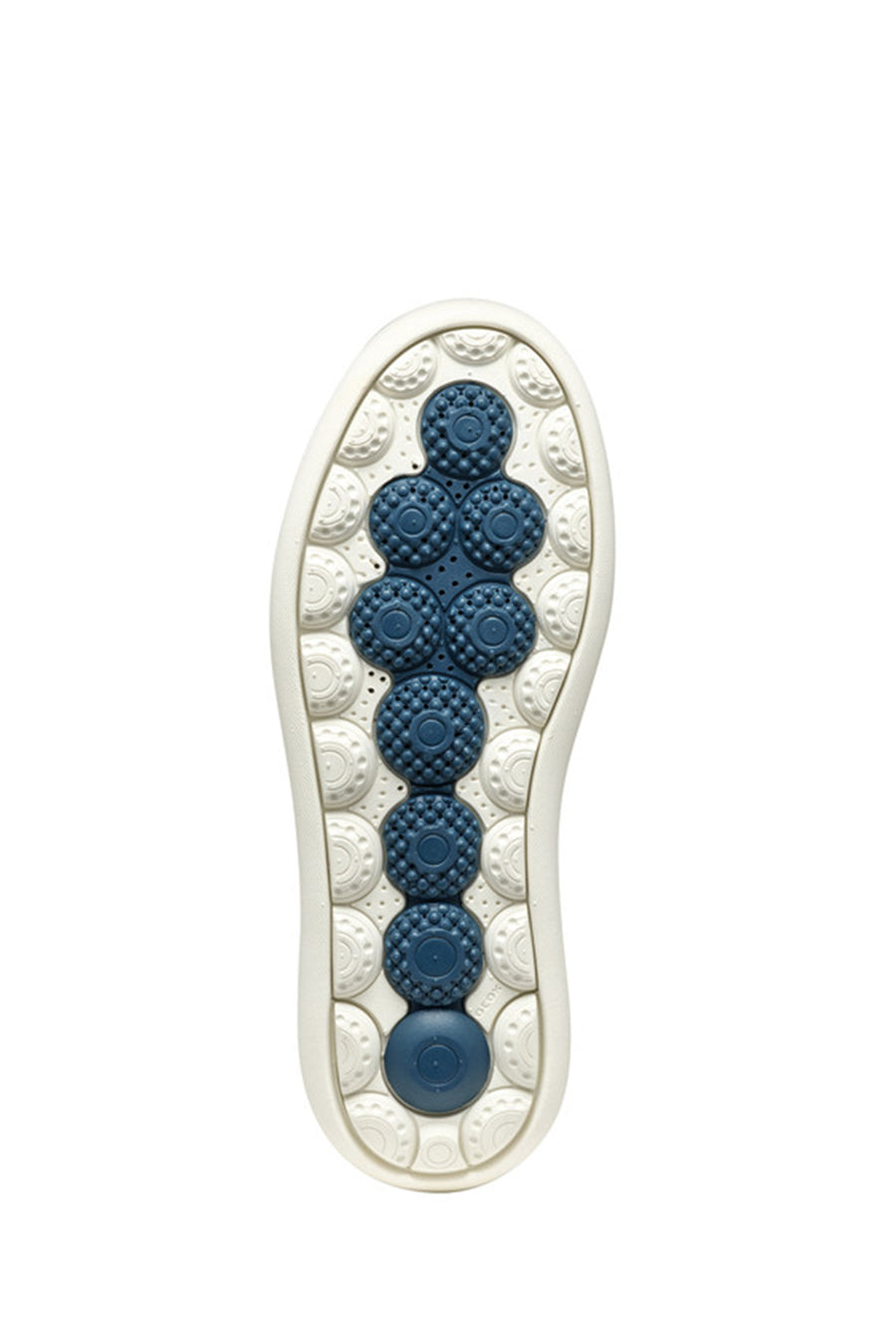 Geox Women Blue D Spherica Ecub - 2 B - Em.Te + Water Laced Patterned Thick Soled Leather Sneaker