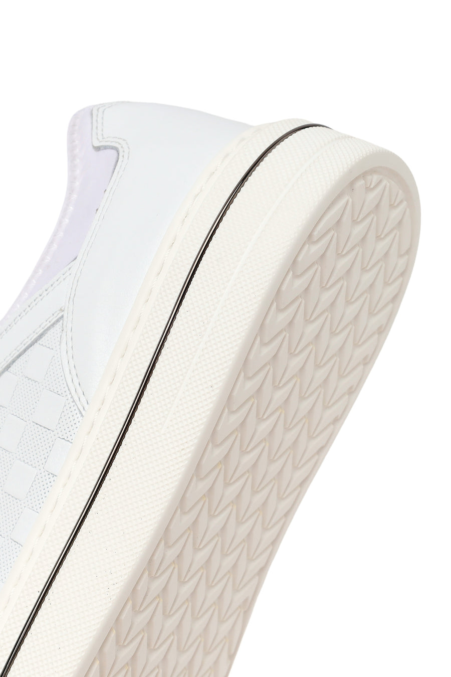 Erkek Beyaz Bağcıklı Deri Sneaker
