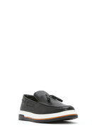 Erkek Siyah Püsküllü Deri Casual Loafer | Derimod